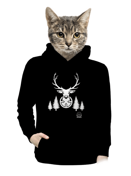 Jelen bilý dámská mikina klokanka Black