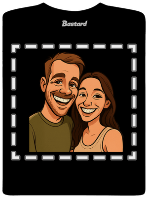 Karikatura z vlastní fotky dětské tričko Black