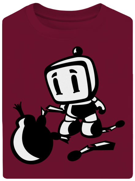 Bomberman unisex tričko oversized Garnet