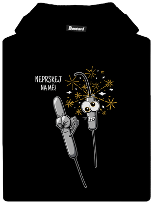 Neprskej na mě dětská mikina klokanka Black