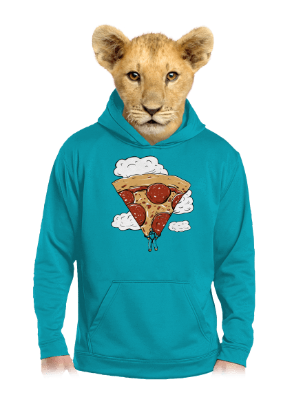 Pizzašutista dětská mikina klokanka Hawaiian Blue