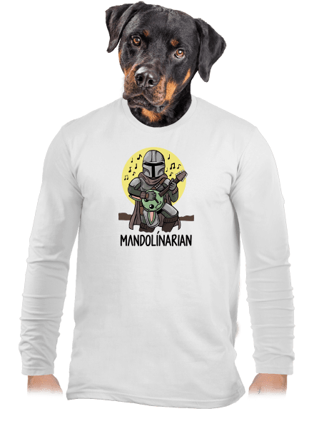 Mandolínarian pánské dlouhý rukáv White