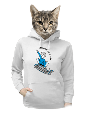 Starý, jak se cítím dámská mikina klokanka White