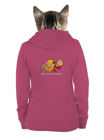 Školačka dámská mikina na zip Magenta
