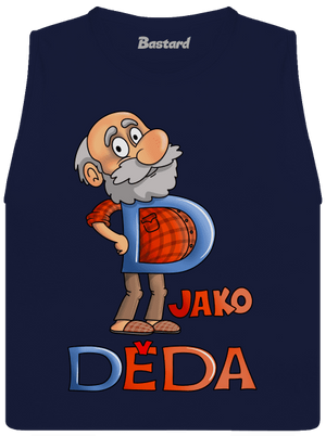 D jako děda dámské tílko volné Navy