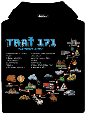 Trať 171 pánská mikina klokanka Black