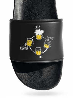Pivní hodiny pantofle Black