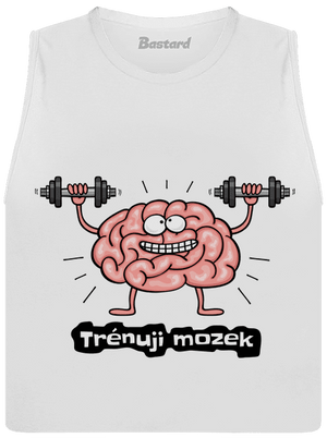 Trénuji mozek dámské tílko volné White