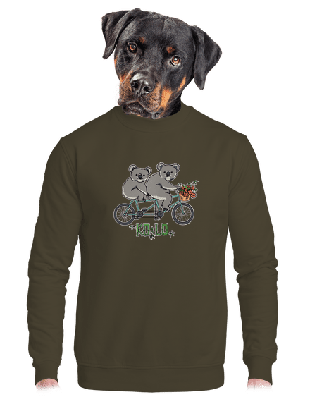 Koalo unisex mikina bez kapuce Urban Khaki