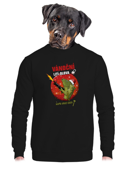 Vánoční lití olova unisex mikina bez kapuce Black