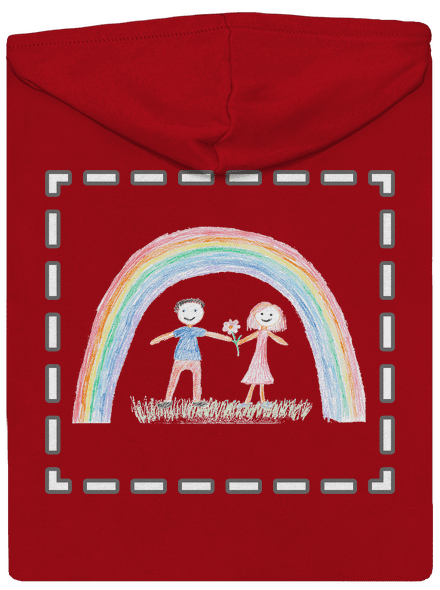 Dětské kresby - nahraj vlastní pánská mikina na zip Red