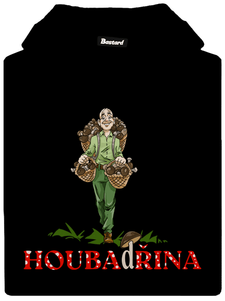 Houbadřina pánská mikina klokanka Black