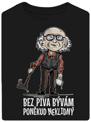 Neklidný bez piva unisex tričko oversized Black