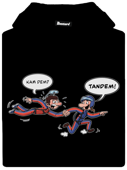 Tandem pánská mikina klokanka Black