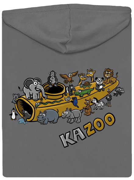 KaZoo dámská mikina na zip Steel Gray