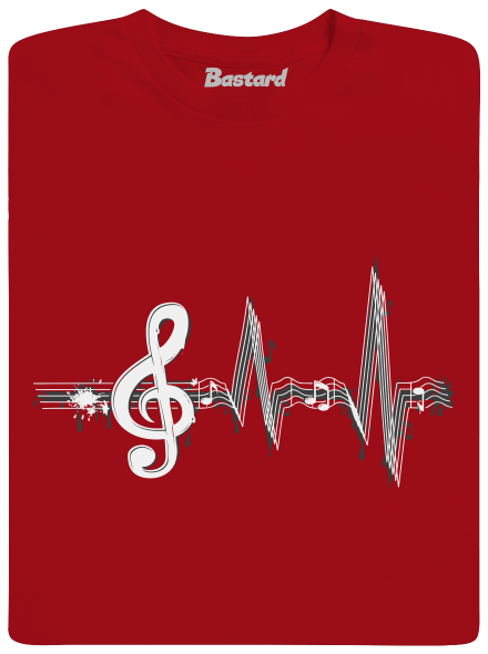 Žiju muzikou dětské tričko Red