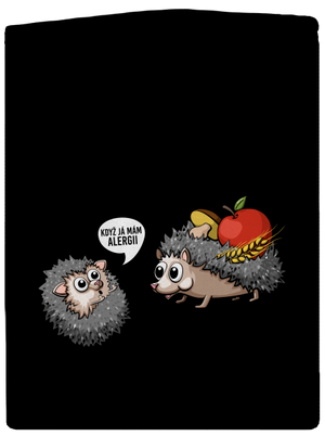 Alergický ježek pánská mikina na zip Black