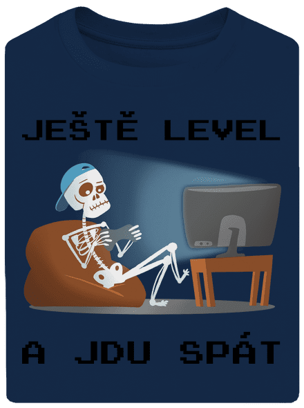 Ještě level unisex tričko oversized Midnight Blue
