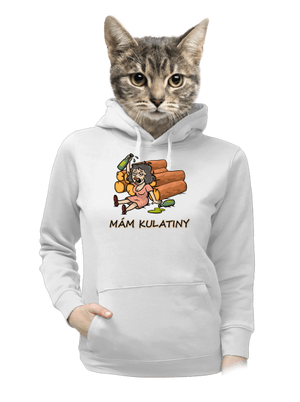 Mám kulatiny dámská mikina klokanka White