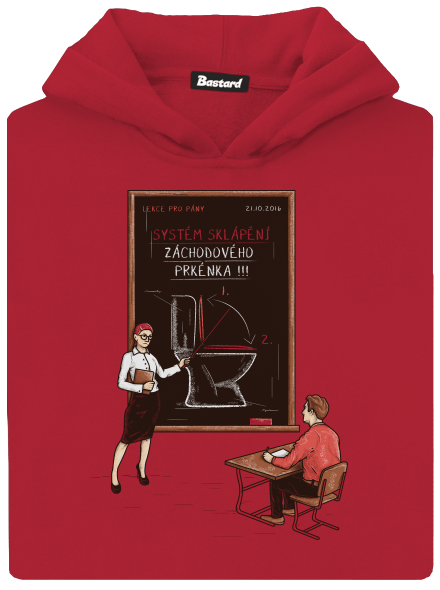 Lekce pro pány dětská mikina klokanka Fire Red