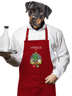 Vánoce volají zástěra Red