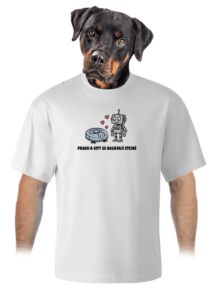 Láska mezi roboty unisex tričko oversized White