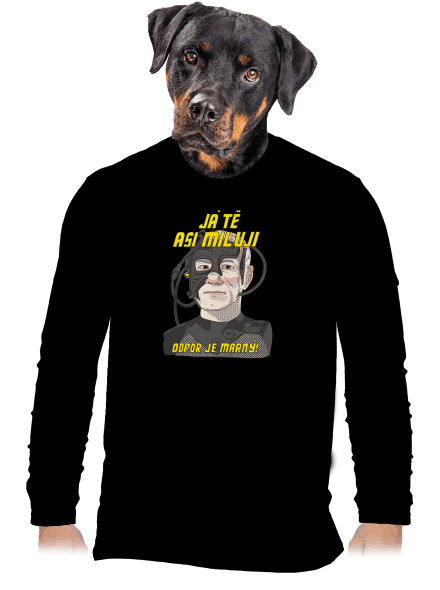 Zamilovaný Borg pánské dlouhý rukáv Black