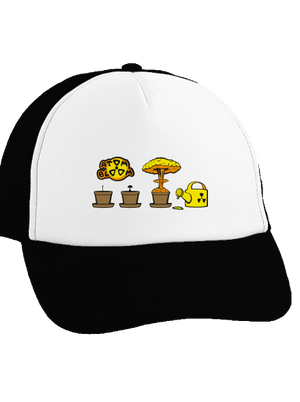 Atomový květ kšiltovka truckerka Black cap