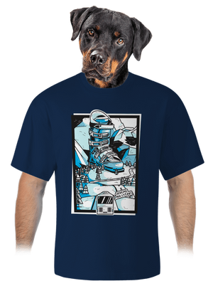 Lyžák unisex tričko oversized Midnight Blue