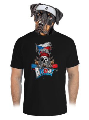 Ahoj pánské sportovní tričko Black