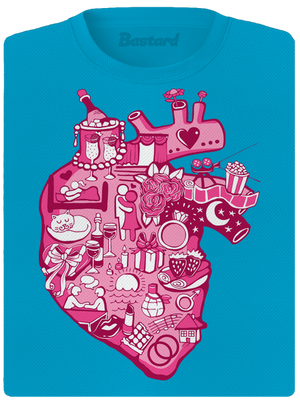 Srdce bije pro  dámské sportovní tričko Blue Atol