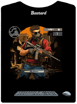 B17: Counter Strike dámské tričko s lemem Black