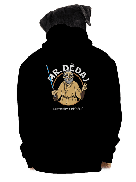Mr. Dědaj pánská mikina na zip Black