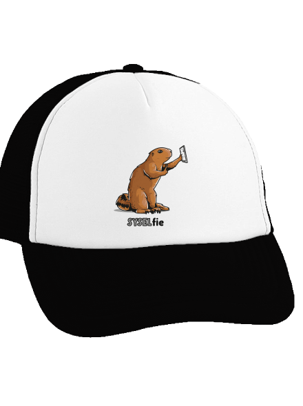 Syselfie kšiltovka truckerka Black cap