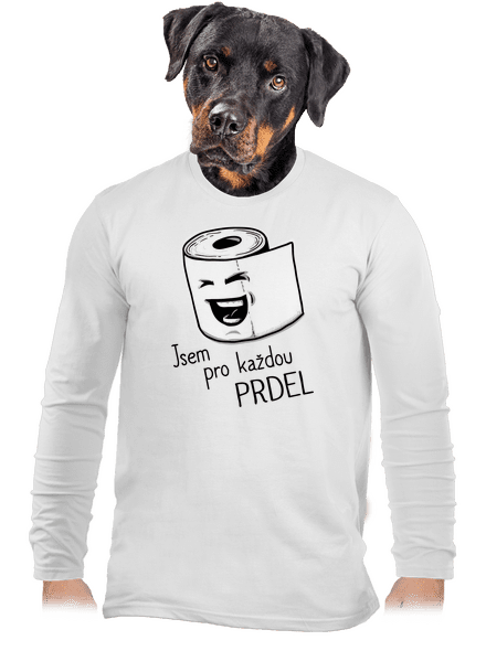 Prdel pánské dlouhý rukáv White
