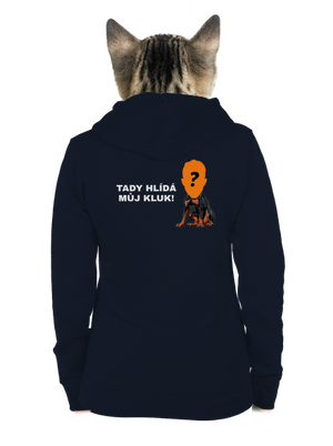 Tady hlídám já dámská mikina na zip Navy Mal