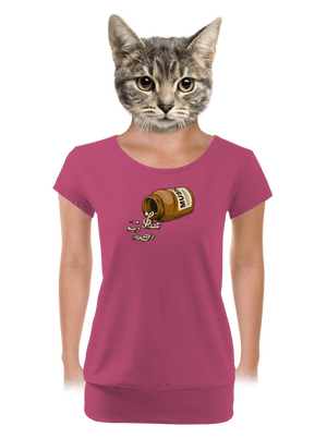 Music Pills dámské tričko s lemem Magenta