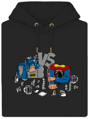 Souboj superhrdinů unisex mikina premium Dark Black