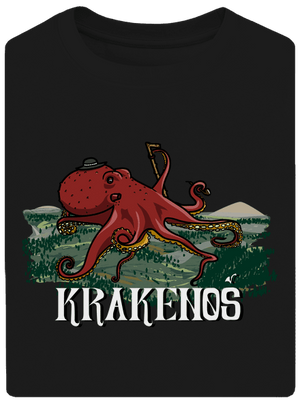 Krakenoš unisex tričko oversized Black