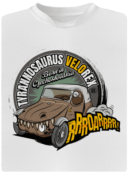 Tyrannosaurus Velorex dětské sportovní tričko White