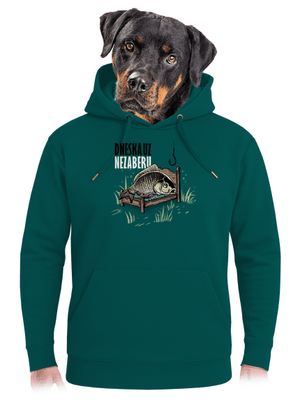 Dneska už nezaberu unisex mikina premium Emerald Green