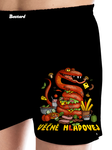 Věčně hladovej pánské trenky Black