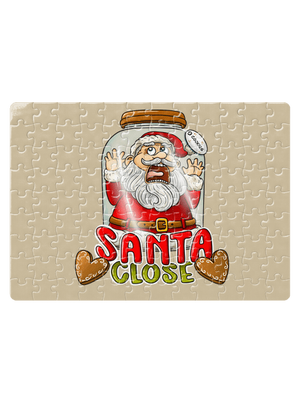 Santa close puzzle White
