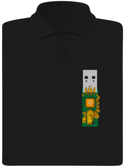 USB city pánská polokošile Black