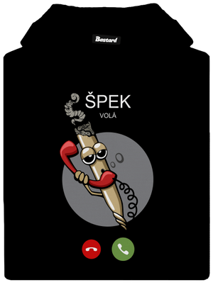 Špek volá pánská mikina klokanka Black