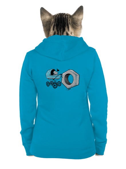 Správná matka dámská mikina na zip Blue Atol