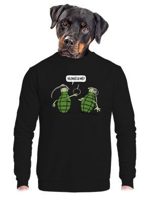 unisex mikina bez kapuce