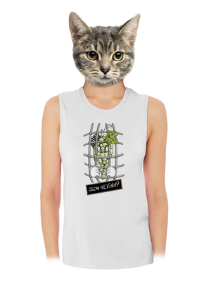 Nevinný Hrozen dámské tílko volné White