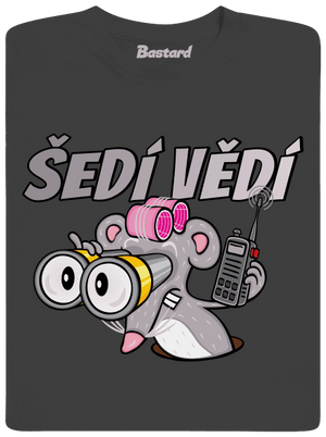 Šedí vědí - myš pánské dlouhý rukáv Dark Grey