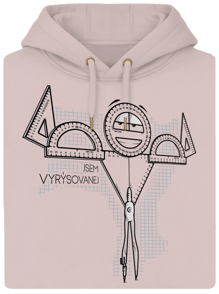 Vyrýsovanej unisex mikina premium Rose Chalk
